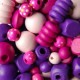 Mini sacs de perles Sycomore - Rose / mauve (CRE3152)