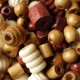 Mini sacs de perles Sycomore - Naturel / chocolat (CRE3154)