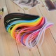 Bandes de papier quilling multicolores de 3 mm