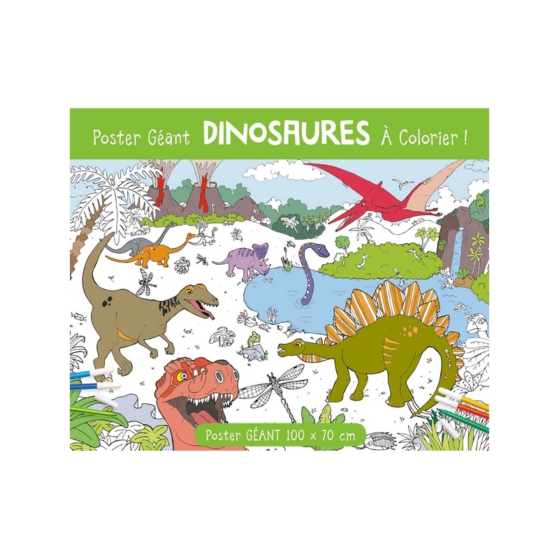Coloriage XXL: Poster géant à colorier, Dinosaure, Musée d