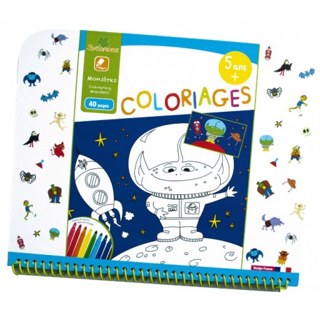 Cahier de coloriages 5+ "Monstres" Sycomore