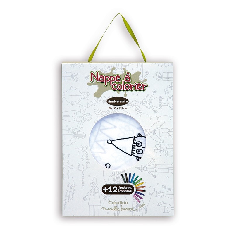 290 nappe en tissus a colorier 12 feutres marielle bazard