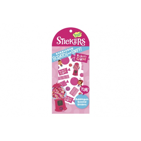 Stickers Chewing-gum, 45 autocollants gourmands aux senteurs de bubble gum (STK81)