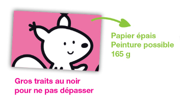 Traits épais et papier de qualité